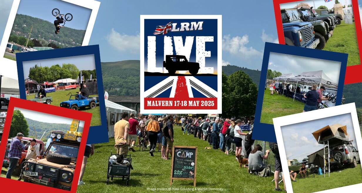 Customers enjoying various aspects of a previous LRM live event, including vehicles, stunts and stalls